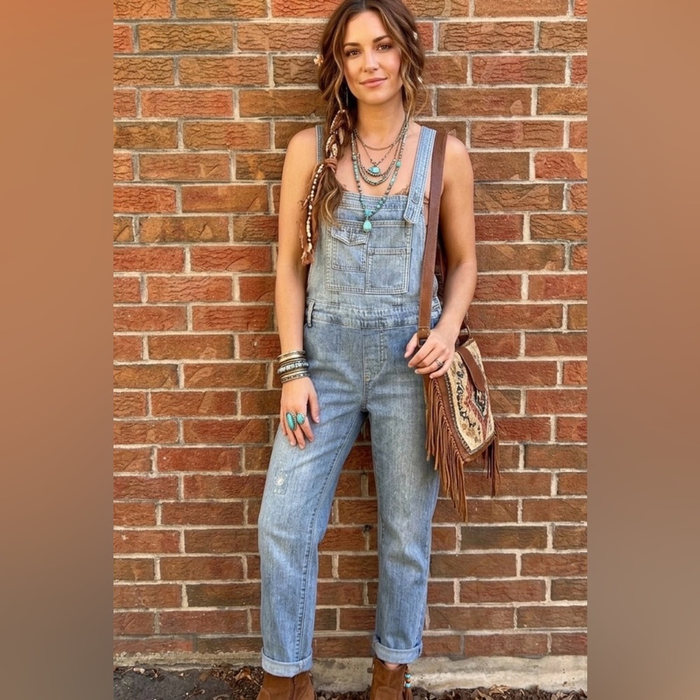 Free People we the Free bib overalls distressed 24